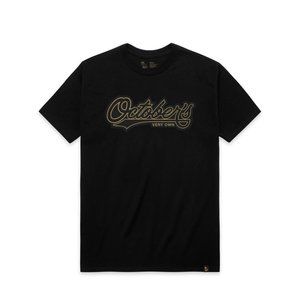 OCTOBER SCRIPT T-SHIRT - BLACK - Medium